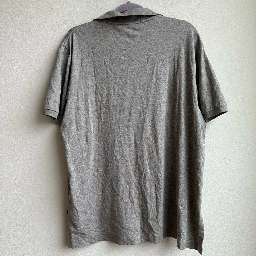 Ralph Lauren Polo Shirt Adult XL Classic Fit Gray Pony Golf Pima Soft Touch Mens